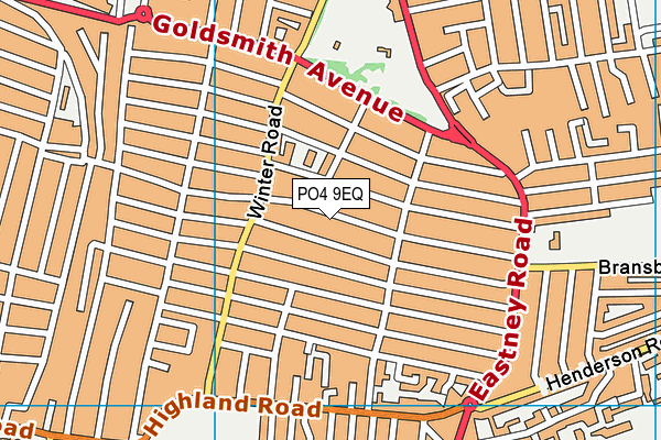 PO4 9EQ map - OS VectorMap District (Ordnance Survey)