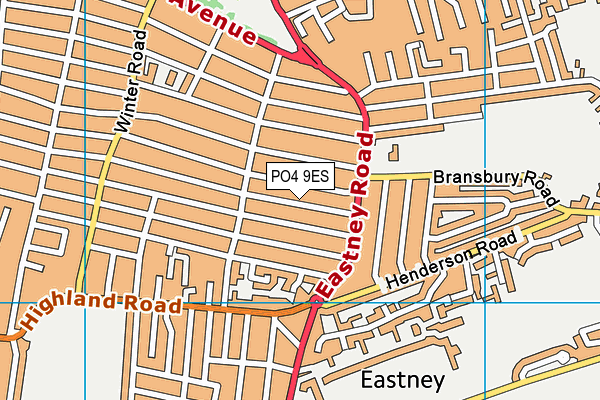 PO4 9ES map - OS VectorMap District (Ordnance Survey)