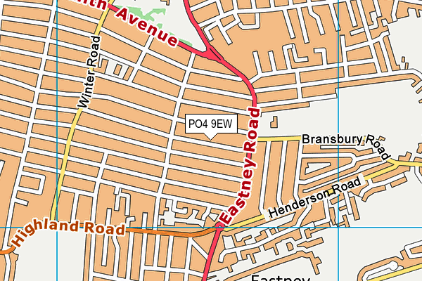 PO4 9EW map - OS VectorMap District (Ordnance Survey)