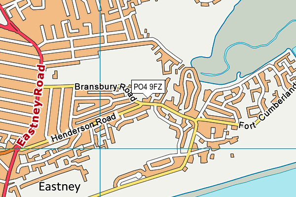 PO4 9FZ map - OS VectorMap District (Ordnance Survey)