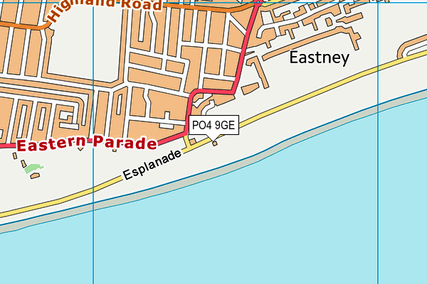 PO4 9GE map - OS VectorMap District (Ordnance Survey)