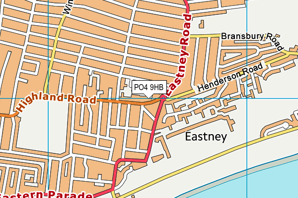 PO4 9HB map - OS VectorMap District (Ordnance Survey)