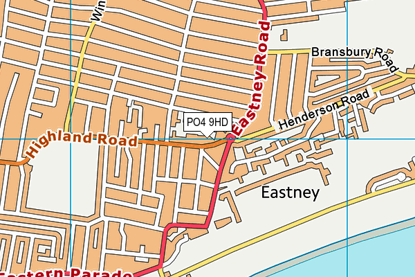 PO4 9HD map - OS VectorMap District (Ordnance Survey)