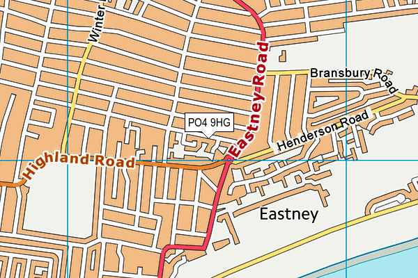 PO4 9HG map - OS VectorMap District (Ordnance Survey)