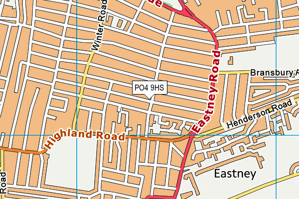 PO4 9HS map - OS VectorMap District (Ordnance Survey)