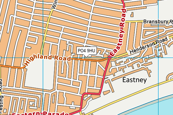 PO4 9HU map - OS VectorMap District (Ordnance Survey)