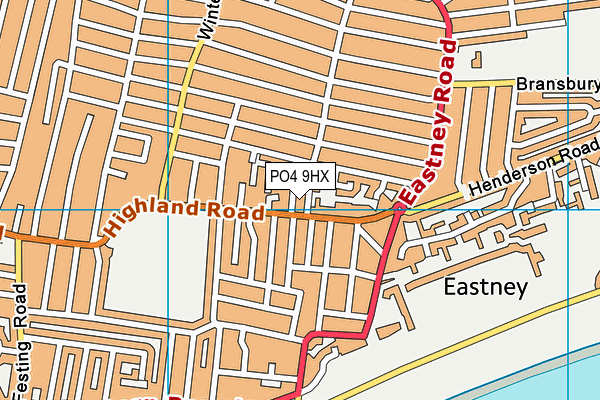 PO4 9HX map - OS VectorMap District (Ordnance Survey)