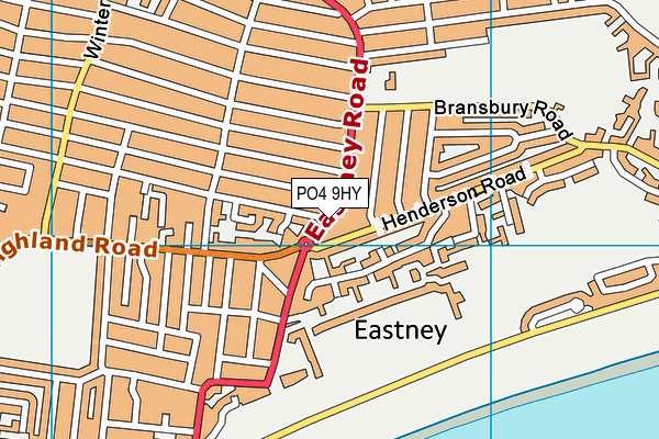 PO4 9HY map - OS VectorMap District (Ordnance Survey)