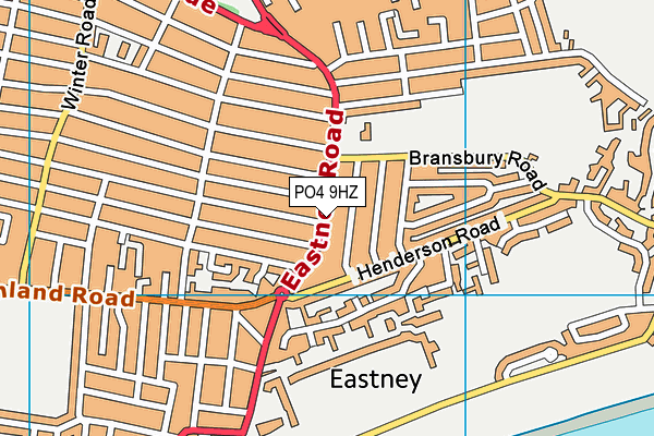 PO4 9HZ map - OS VectorMap District (Ordnance Survey)