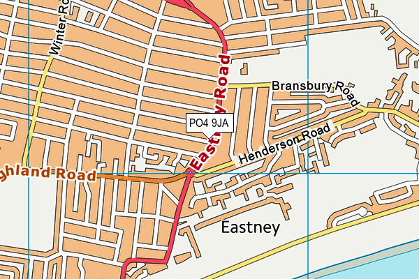 PO4 9JA map - OS VectorMap District (Ordnance Survey)