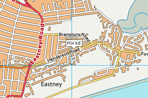 PO4 9JE map - OS VectorMap District (Ordnance Survey)