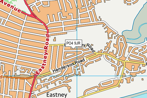 PO4 9JR map - OS VectorMap District (Ordnance Survey)