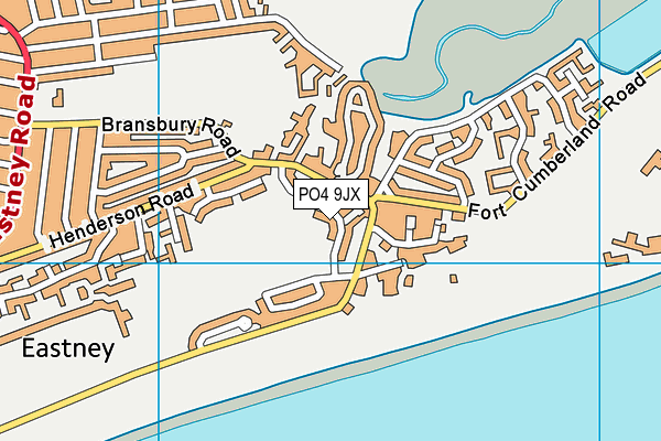 PO4 9JX map - OS VectorMap District (Ordnance Survey)