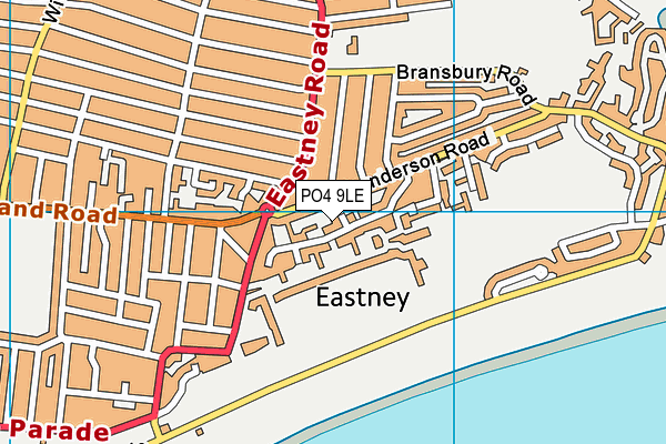 PO4 9LE map - OS VectorMap District (Ordnance Survey)