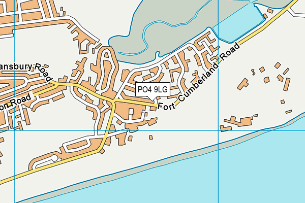 PO4 9LG map - OS VectorMap District (Ordnance Survey)