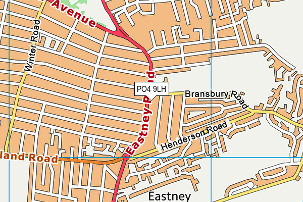 PO4 9LH map - OS VectorMap District (Ordnance Survey)