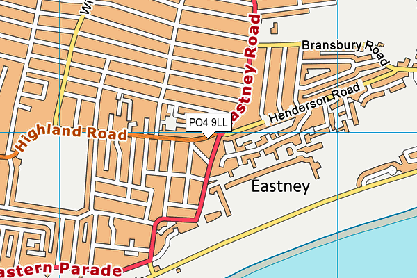 PO4 9LL map - OS VectorMap District (Ordnance Survey)