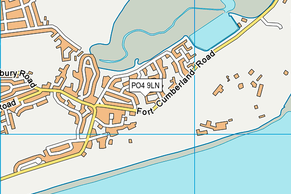 PO4 9LN map - OS VectorMap District (Ordnance Survey)