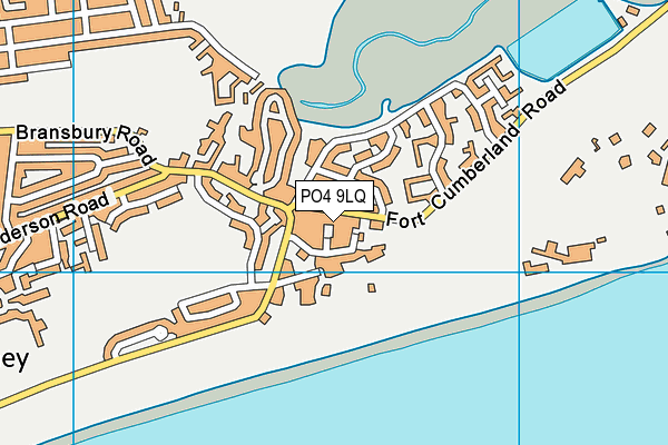 PO4 9LQ map - OS VectorMap District (Ordnance Survey)