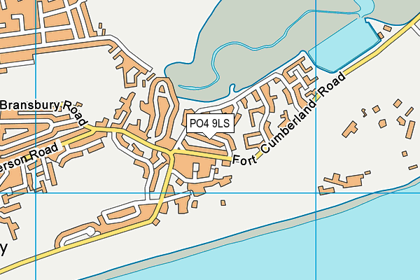 PO4 9LS map - OS VectorMap District (Ordnance Survey)