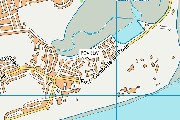 PO4 9LW map - OS VectorMap District (Ordnance Survey)