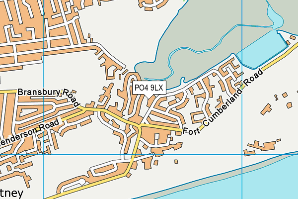 PO4 9LX map - OS VectorMap District (Ordnance Survey)