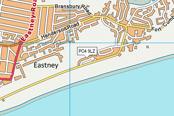 PO4 9LZ map - OS VectorMap District (Ordnance Survey)