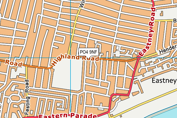 PO4 9NF map - OS VectorMap District (Ordnance Survey)