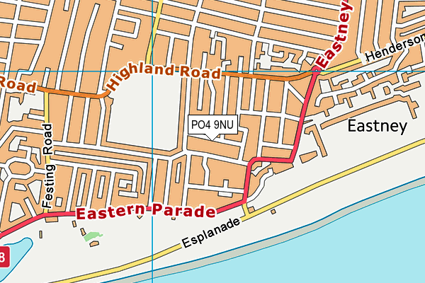 PO4 9NU map - OS VectorMap District (Ordnance Survey)