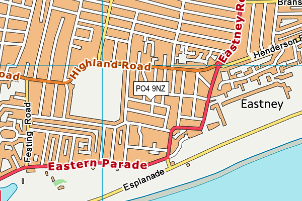 PO4 9NZ map - OS VectorMap District (Ordnance Survey)