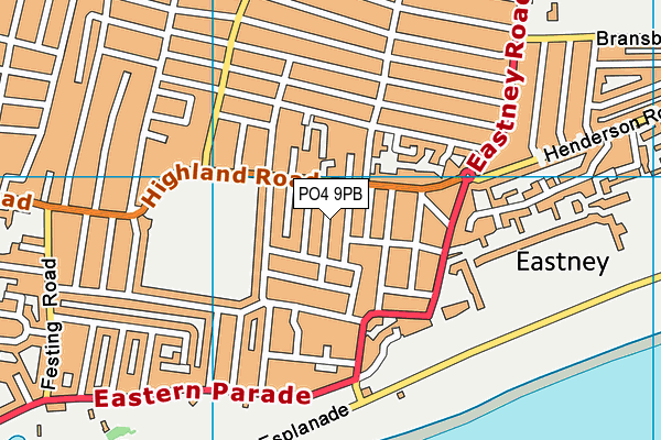 PO4 9PB map - OS VectorMap District (Ordnance Survey)