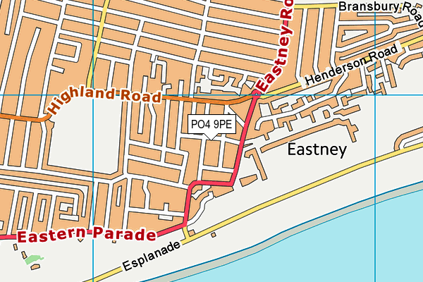 PO4 9PE map - OS VectorMap District (Ordnance Survey)