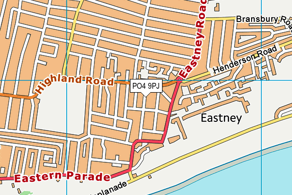 PO4 9PJ map - OS VectorMap District (Ordnance Survey)