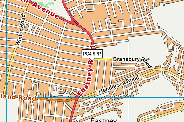 PO4 9PP map - OS VectorMap District (Ordnance Survey)