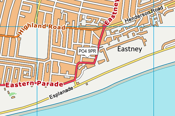 PO4 9PR map - OS VectorMap District (Ordnance Survey)