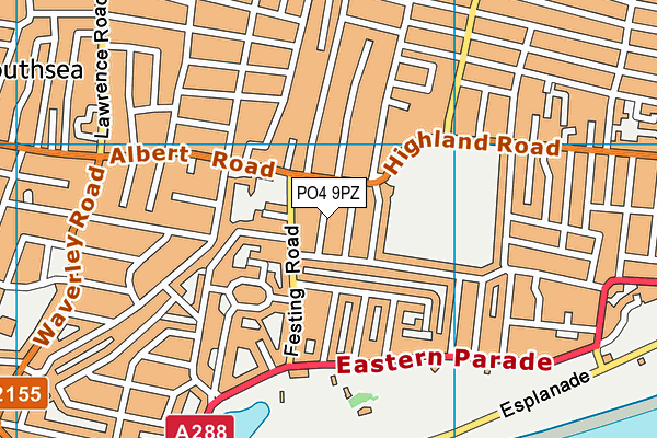 PO4 9PZ map - OS VectorMap District (Ordnance Survey)