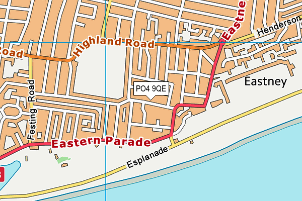 PO4 9QE map - OS VectorMap District (Ordnance Survey)