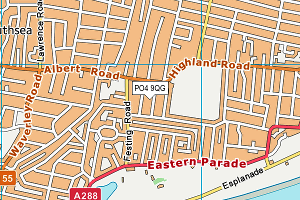 PO4 9QG map - OS VectorMap District (Ordnance Survey)