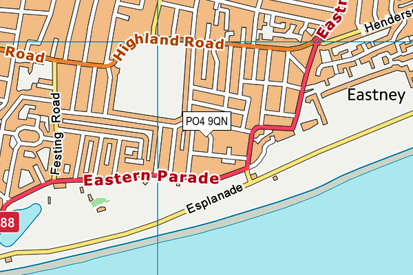 PO4 9QN map - OS VectorMap District (Ordnance Survey)