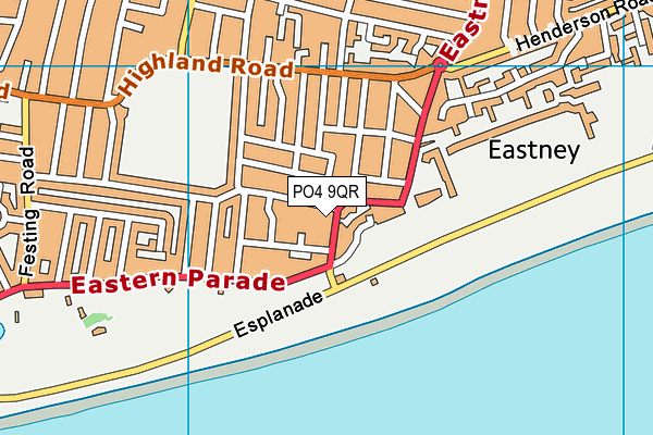 PO4 9QR map - OS VectorMap District (Ordnance Survey)