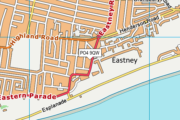 PO4 9QW map - OS VectorMap District (Ordnance Survey)