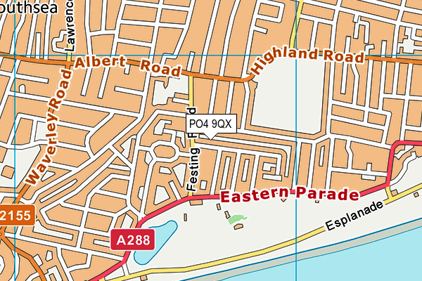 PO4 9QX map - OS VectorMap District (Ordnance Survey)