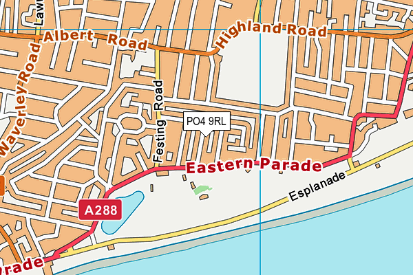 PO4 9RL map - OS VectorMap District (Ordnance Survey)