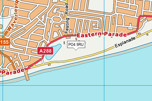 PO4 9RU map - OS VectorMap District (Ordnance Survey)