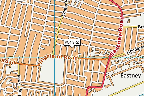 PO4 9RZ map - OS VectorMap District (Ordnance Survey)