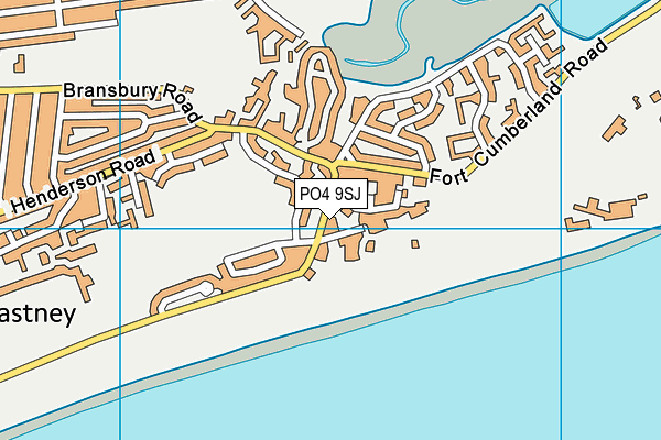 PO4 9SJ map - OS VectorMap District (Ordnance Survey)