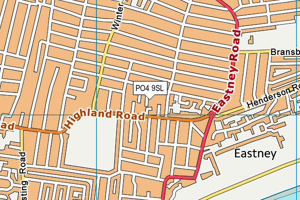 PO4 9SL map - OS VectorMap District (Ordnance Survey)