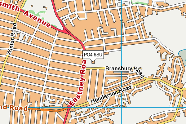 Bransbury Park map (PO4 9SU) - OS VectorMap District (Ordnance Survey)