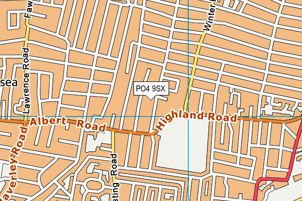 PO4 9SX map - OS VectorMap District (Ordnance Survey)