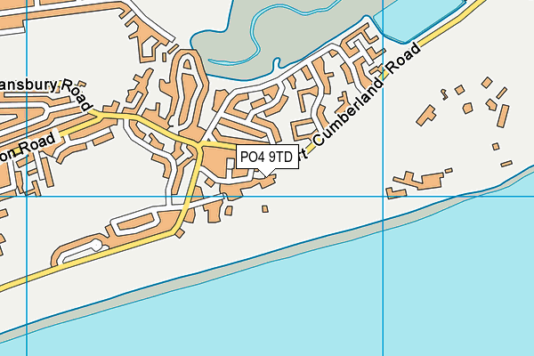 PO4 9TD map - OS VectorMap District (Ordnance Survey)